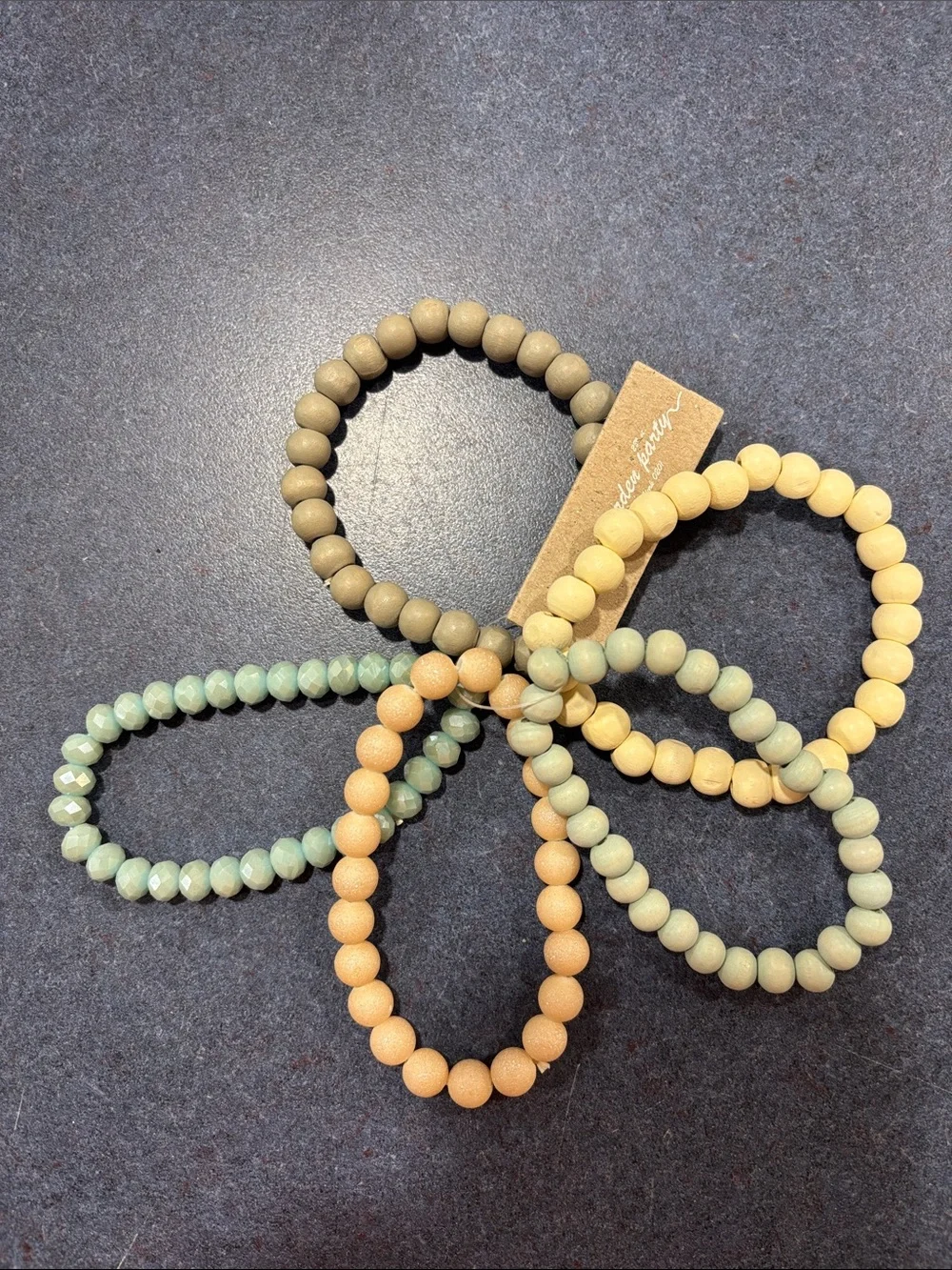 Stackable Beaded Stretch Bracelets in Earth and Pastel Tones